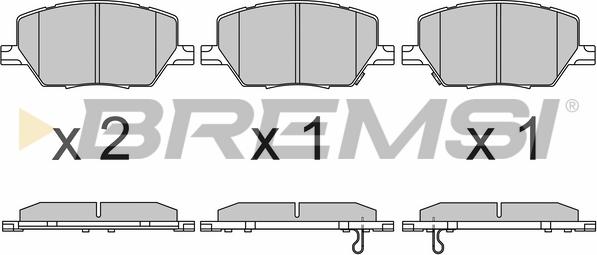 Bremsi BP3657 - Гальмівні колодки, дискові гальма autocars.com.ua