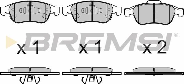 Bremsi BP3671 - Гальмівні колодки, дискові гальма autocars.com.ua