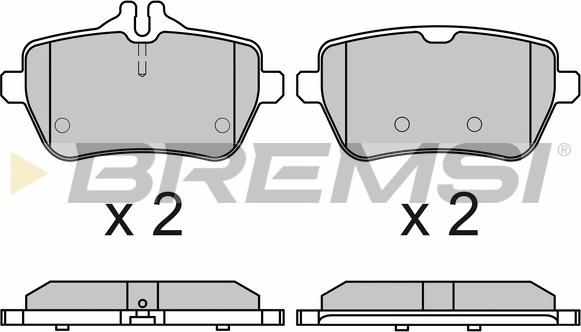 Bremsi BP3672 - Гальмівні колодки, дискові гальма autocars.com.ua