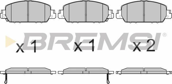 Bremsi BP3673 - Гальмівні колодки, дискові гальма autocars.com.ua