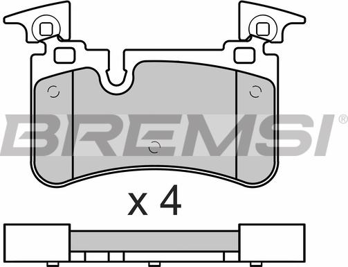 Bremsi BP3676 - Тормозные колодки, дисковые, комплект autodnr.net