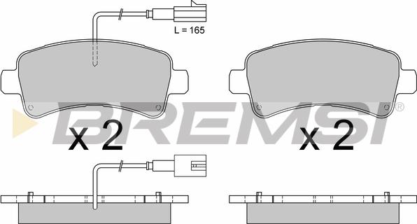 Bremsi BP3681 - Тормозные колодки, дисковые, комплект autodnr.net