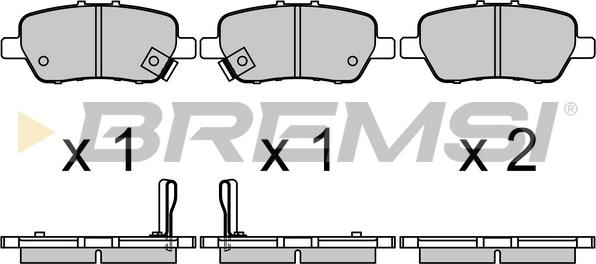 Bremsi BP3682 - Гальмівні колодки, дискові гальма autocars.com.ua