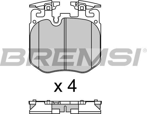 Bremsi BP3692 - Гальмівні колодки, дискові гальма autocars.com.ua