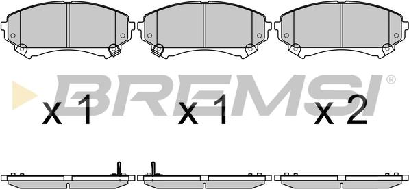 Bremsi BP3693 - Гальмівні колодки, дискові гальма autocars.com.ua