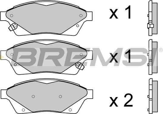 Bremsi BP3694 - Гальмівні колодки, дискові гальма autocars.com.ua