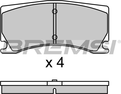 Bremsi BP3699 - Тормозные колодки, дисковые, комплект autodnr.net