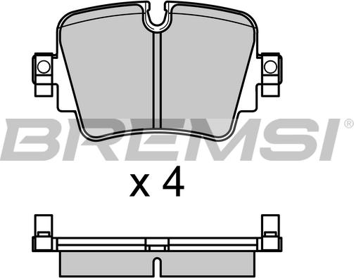 Bremsi BP3700 - Гальмівні колодки, дискові гальма autocars.com.ua