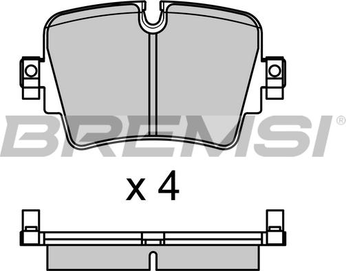 Bremsi BP3701 - Гальмівні колодки, дискові гальма autocars.com.ua