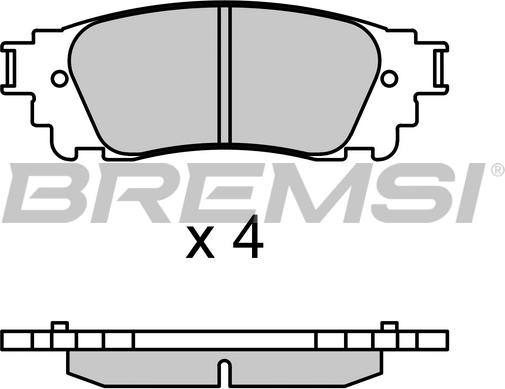 Bremsi BP3704 - Гальмівні колодки, дискові гальма autocars.com.ua