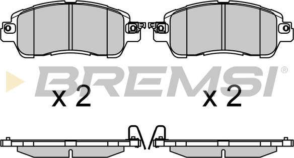 Bremsi BP3706 - Гальмівні колодки, дискові гальма autocars.com.ua