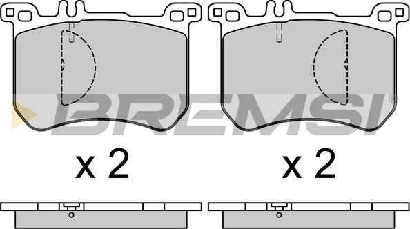 Bremsi BP3714 - Гальмівні колодки, дискові гальма autocars.com.ua