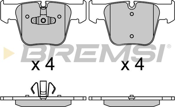 Bremsi BP3715 - Тормозные колодки, дисковые, комплект autodnr.net