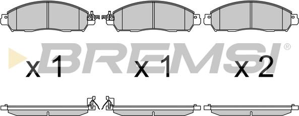 Bremsi BP3721 - Гальмівні колодки, дискові гальма autocars.com.ua