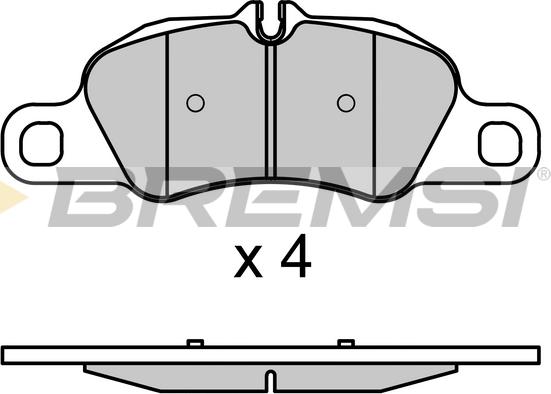 Bremsi BP3725 - Гальмівні колодки, дискові гальма autocars.com.ua