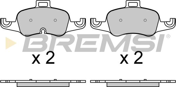 Bremsi BP3732 - Тормозные колодки, дисковые, комплект autodnr.net