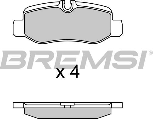 Bremsi BP3734 - Гальмівні колодки, дискові гальма autocars.com.ua