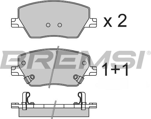 Bremsi BP3735 - Гальмівні колодки, дискові гальма autocars.com.ua