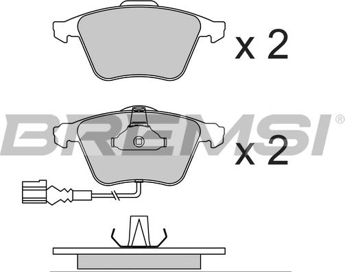 Bremsi BP3741 - Гальмівні колодки, дискові гальма autocars.com.ua