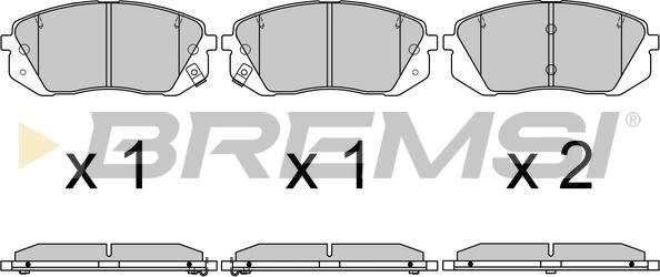 Bremsi BP3754 - Тормозные колодки перед. Hyundai Tucson-Kia Sportage-Optima 15- 137.8x60.9x16.7 autocars.com.ua