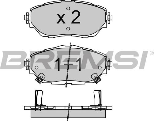 Bremsi BP3755 - Тормозные колодки, дисковые, комплект autodnr.net