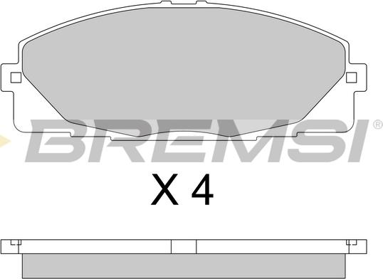 Bremsi BP3763 - Тормозные колодки, дисковые, комплект autodnr.net