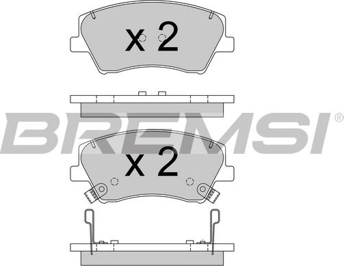 Bremsi BP3766 - Тормозные колодки, дисковые, комплект autodnr.net