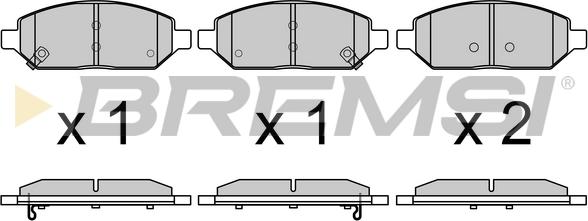 Bremsi BP3767 - Гальмівні колодки, дискові гальма autocars.com.ua