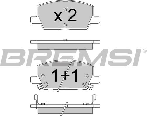 Bremsi BP3772 - Гальмівні колодки, дискові гальма autocars.com.ua