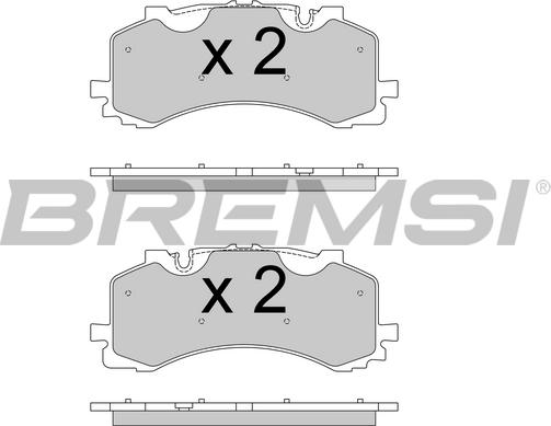 Bremsi BP3776 - Гальмівні колодки, дискові гальма autocars.com.ua