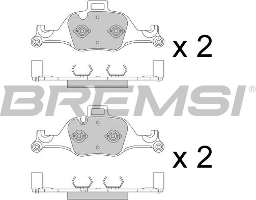 Bremsi BP3777 - Гальмівні колодки, дискові гальма autocars.com.ua