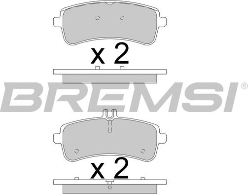 Bremsi BP3780 - Гальмівні колодки, дискові гальма autocars.com.ua