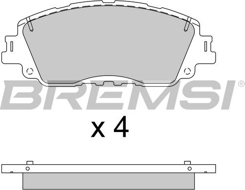 Bremsi BP3785 - Гальмівні колодки, дискові гальма autocars.com.ua