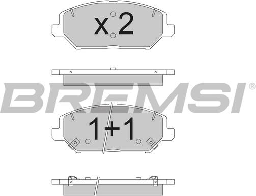 Bremsi BP3786 - Гальмівні колодки, дискові гальма autocars.com.ua