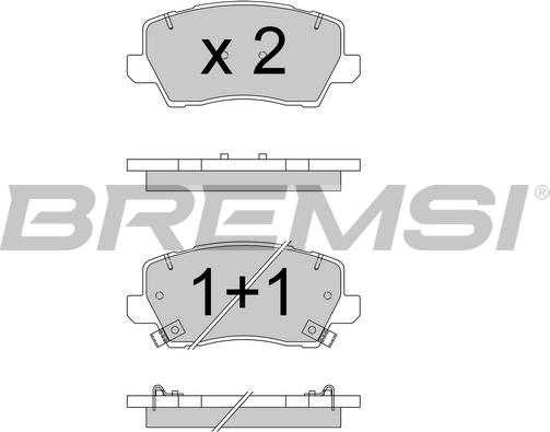 Bremsi BP3787 - Гальмівні колодки, дискові гальма autocars.com.ua