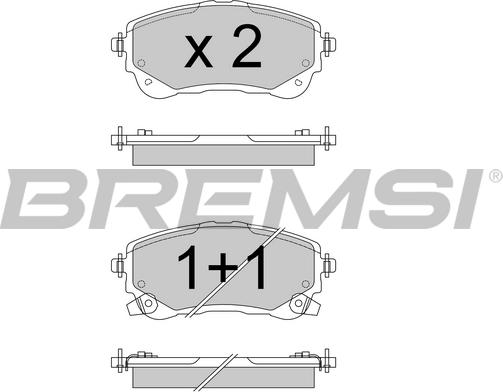 Bremsi BP3788 - Гальмівні колодки, дискові гальма autocars.com.ua
