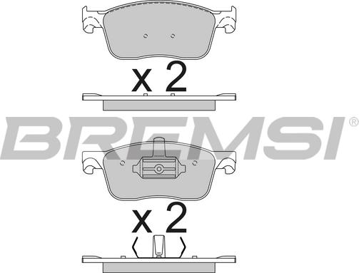 Bremsi BP3789 - Гальмівні колодки, дискові гальма autocars.com.ua