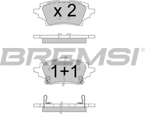 Bremsi BP3796 - Гальмівні колодки, дискові гальма autocars.com.ua