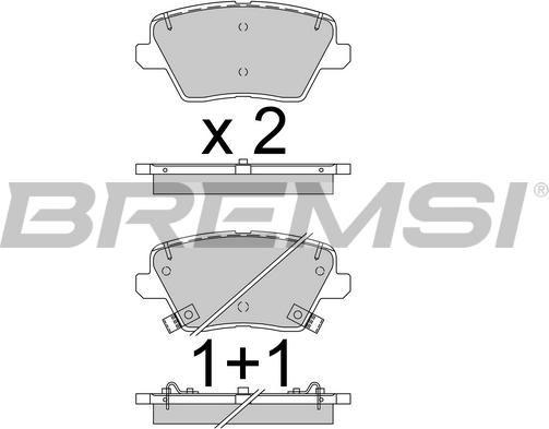 Bremsi BP3799 - Гальмівні колодки, дискові гальма autocars.com.ua