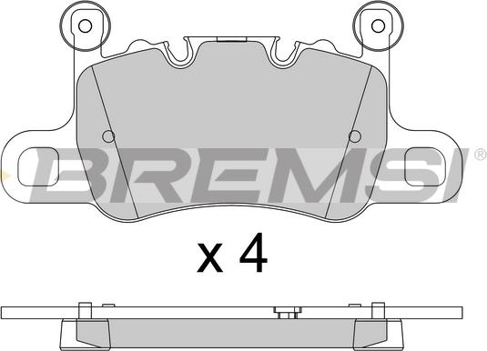 Bremsi BP3804 - Гальмівні колодки, дискові гальма autocars.com.ua