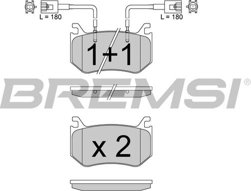 Bremsi BP3816 - Гальмівні колодки, дискові гальма autocars.com.ua