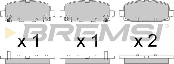 Bremsi BP3818 - Гальмівні колодки, дискові гальма autocars.com.ua