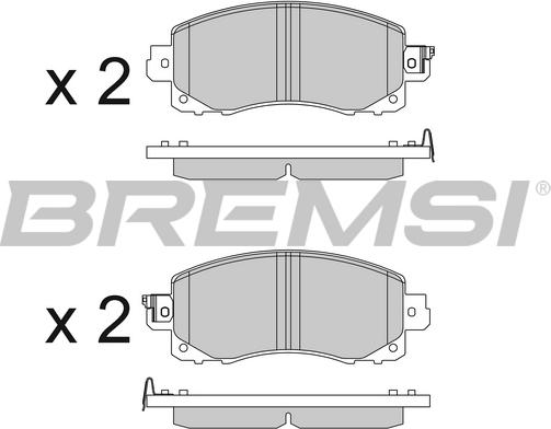 Bremsi BP3821 - Гальмівні колодки, дискові гальма autocars.com.ua