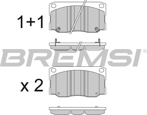 Bremsi BP3822 - Гальмівні колодки, дискові гальма autocars.com.ua