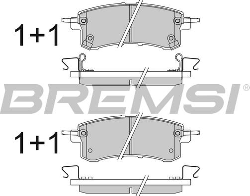 Bremsi BP3823 - Тормозные колодки, дисковые, комплект autodnr.net