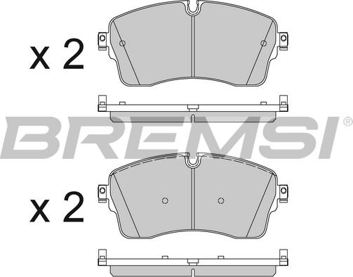 Bremsi BP3825 - Гальмівні колодки, дискові гальма autocars.com.ua