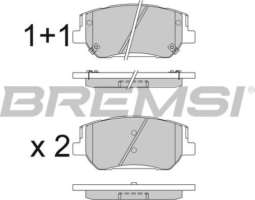 Bremsi BP3830 - Гальмівні колодки, дискові гальма autocars.com.ua