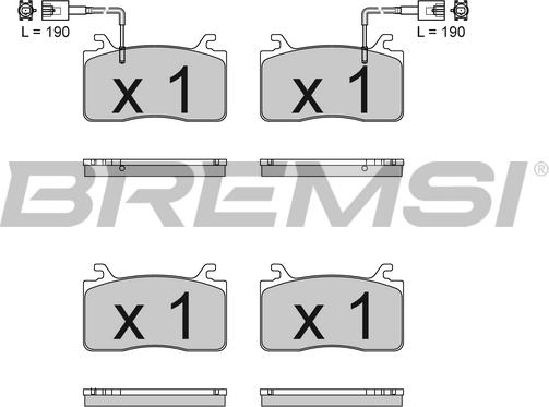 Bremsi BP3833 - Гальмівні колодки, дискові гальма autocars.com.ua