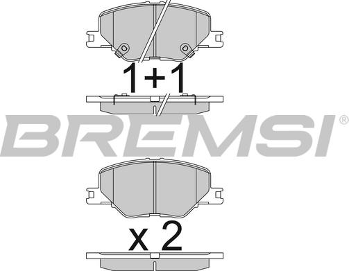 Bremsi BP3835 - Гальмівні колодки, дискові гальма autocars.com.ua