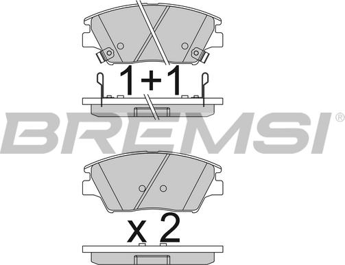 Bremsi BP3837 - Гальмівні колодки, дискові гальма autocars.com.ua
